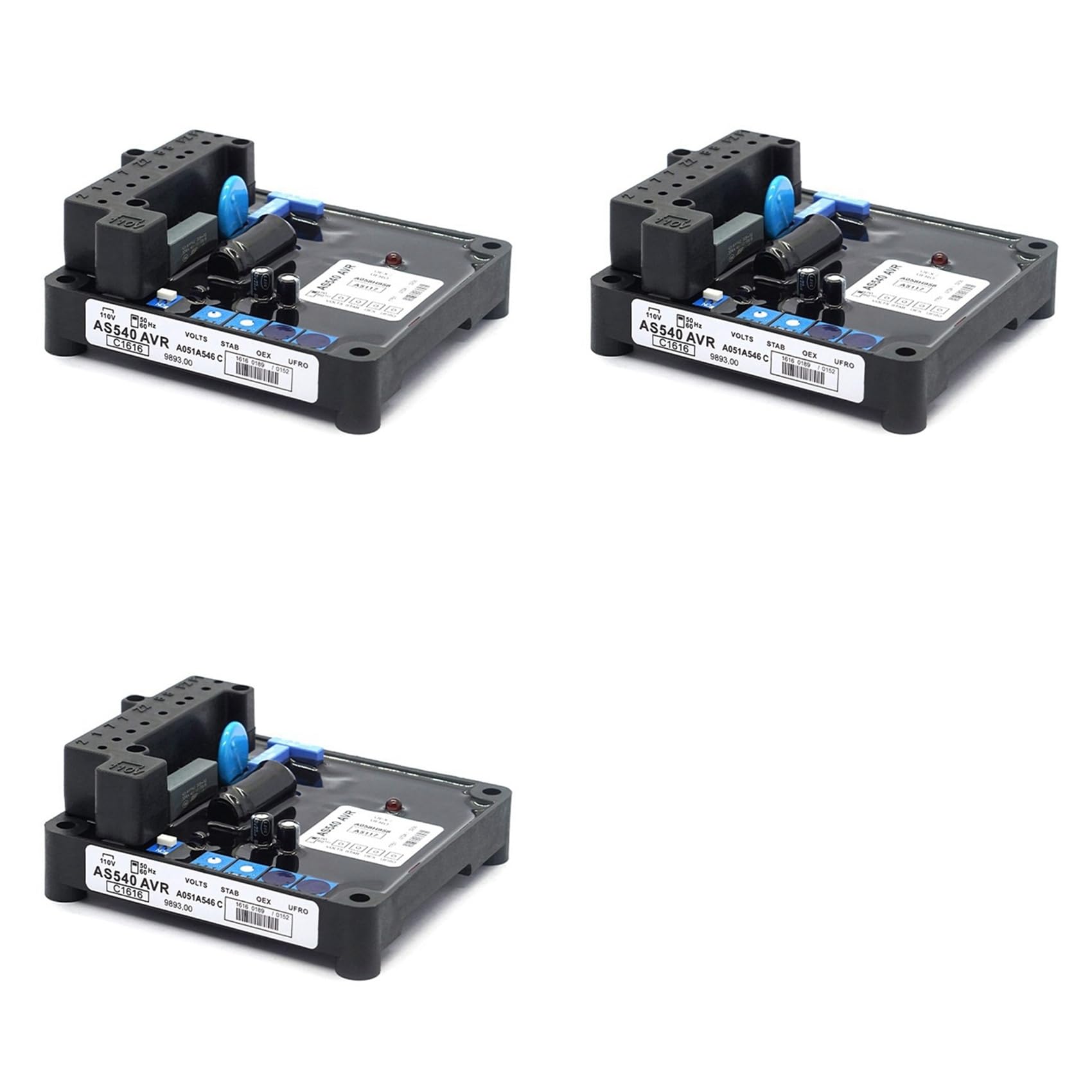 Jnchdghwa Black 3X As540 Avr Brushless Generator Automatic Voltage Regulator Power Stabilizer Power Crude Oil Genset Alternator