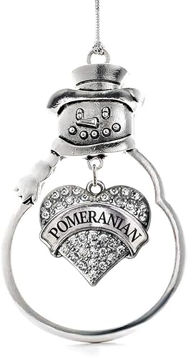 Miniatura 149 de Inspired Silver - Adorno Colombia Charm - Adorno de muñeco de nieve con forma de corazón de plata pavé con joyas de circonita cúbica
