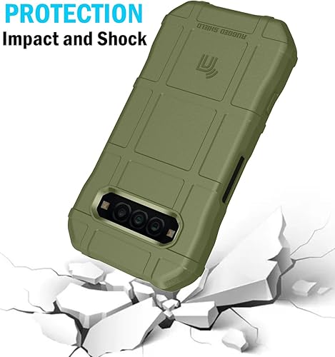 Miniatura 4 de Nakedcellphone Serie Special Ops compatible con Kyocera DuraForce Pro 3, funda protectora resistente contra huellas, textura de agarre mate, verde