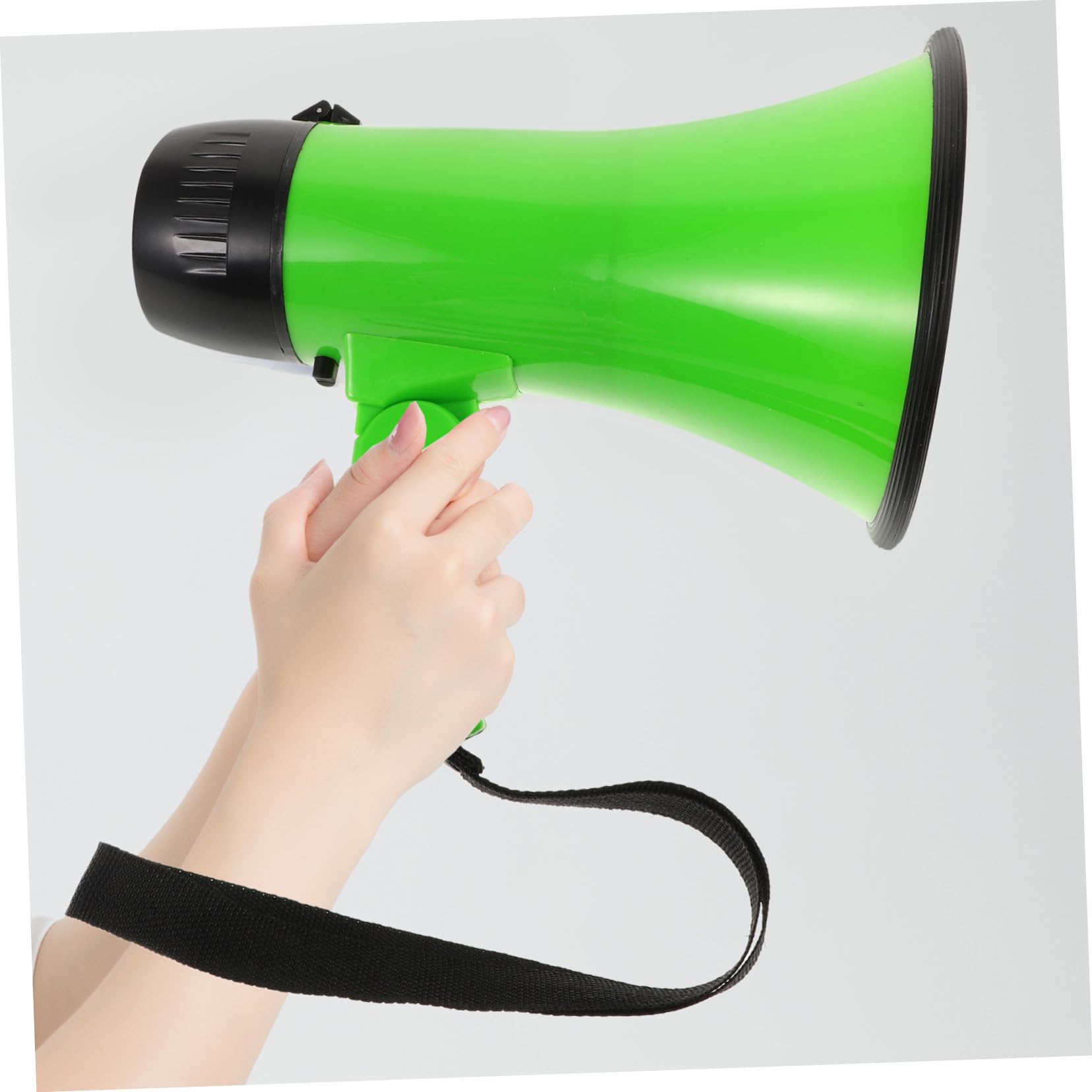 Megáfono Portátil 25 w Grabación 240 s Bocina Ligera Color Verde con Asa para Eventos Exteriores Seguridad Animación y Publicidad