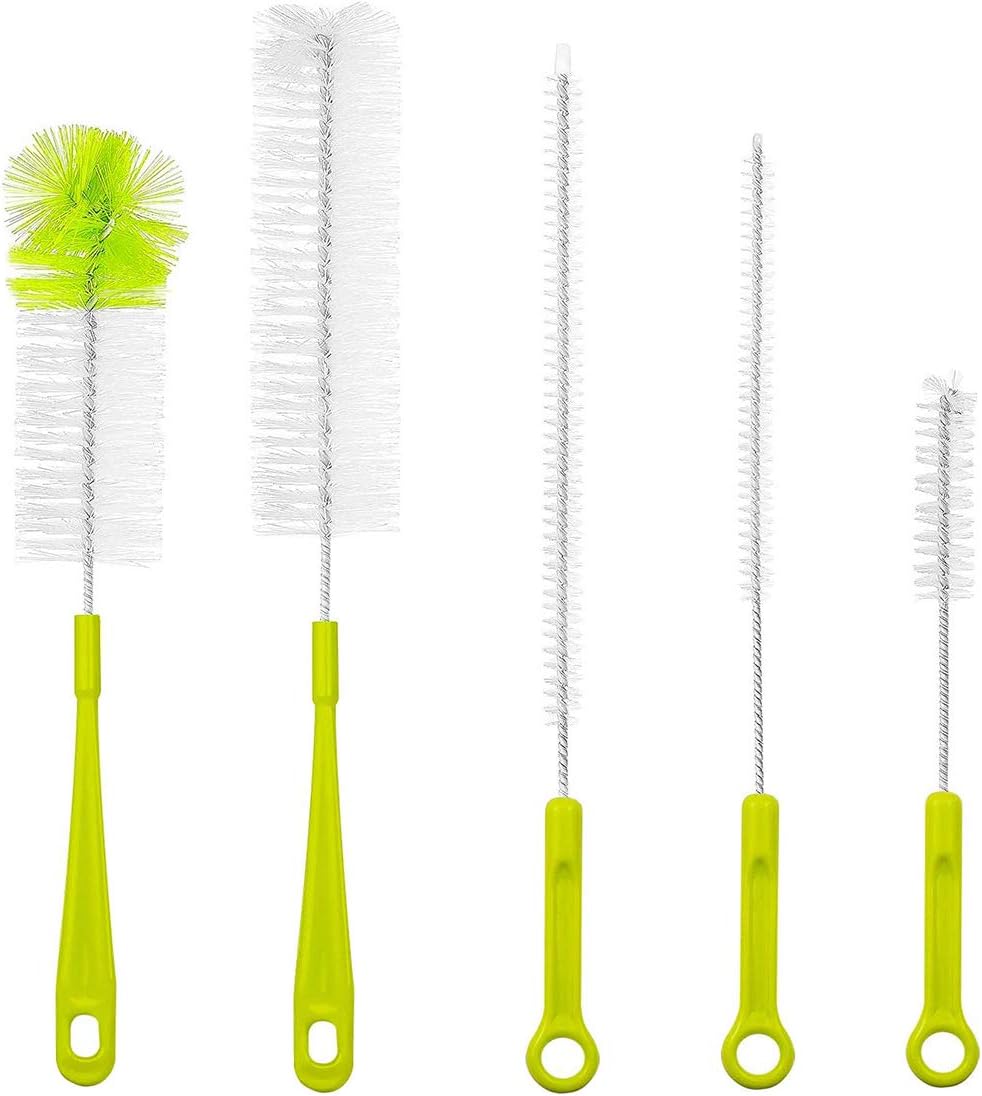 MEKEET Bottle Cleaner Brush 5Pcs Bottle Brushes Cleaning Brushes Set Bendable Brushes for