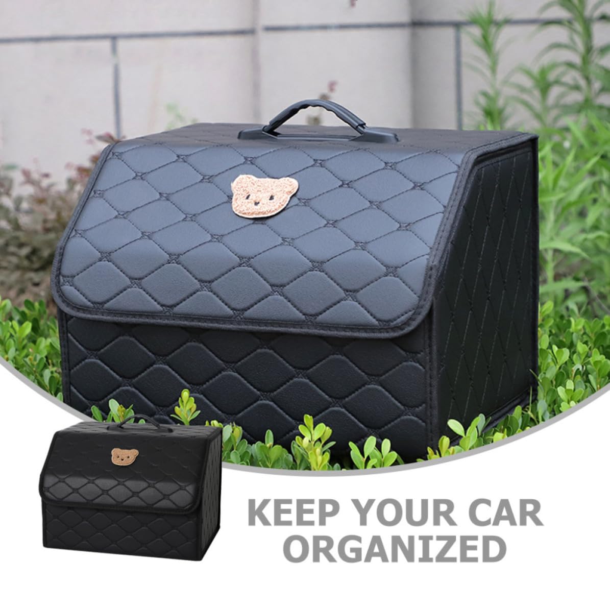 SEWACC Caja Organizadora para Maletero de Automóvil Plegable Oso