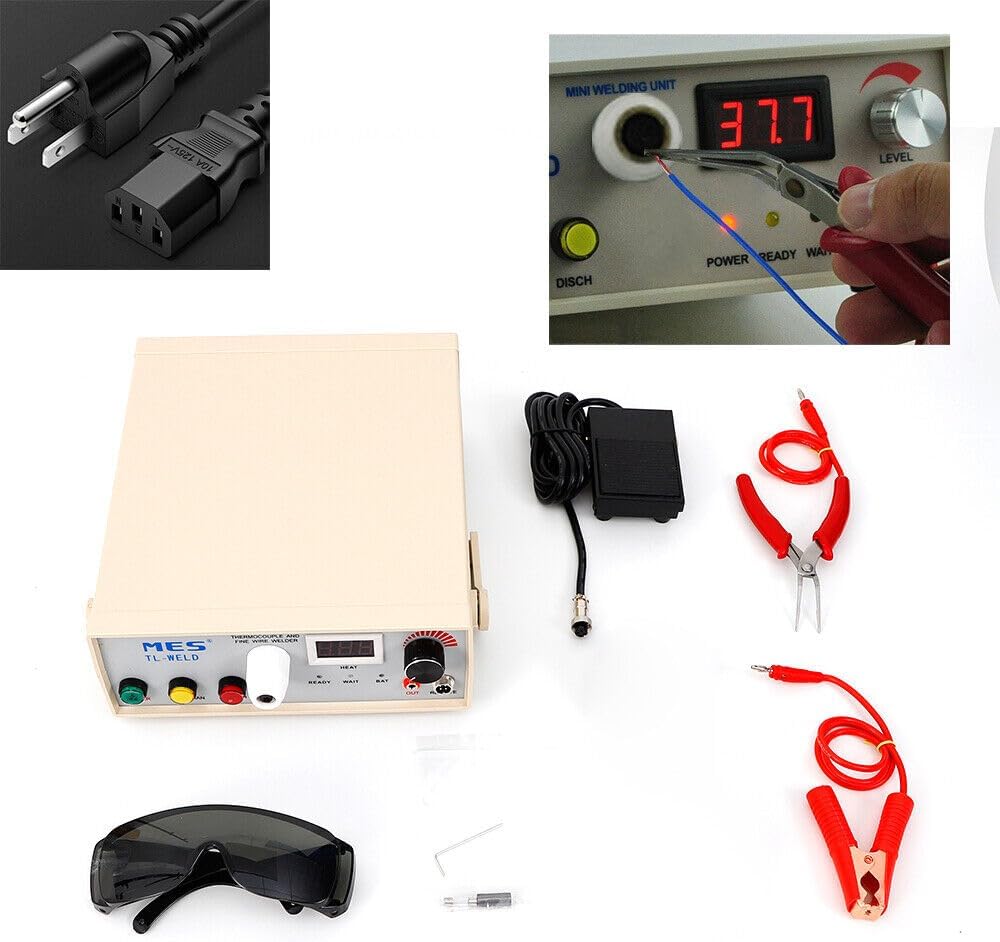 Thermocouple Welding Machine, TL-WELD Temperature Wire Touch Welder, Portable Pulse Spot Welder with LCD Display, High Frequency Thermocouples Butt Welder 90-260V(US Stock)