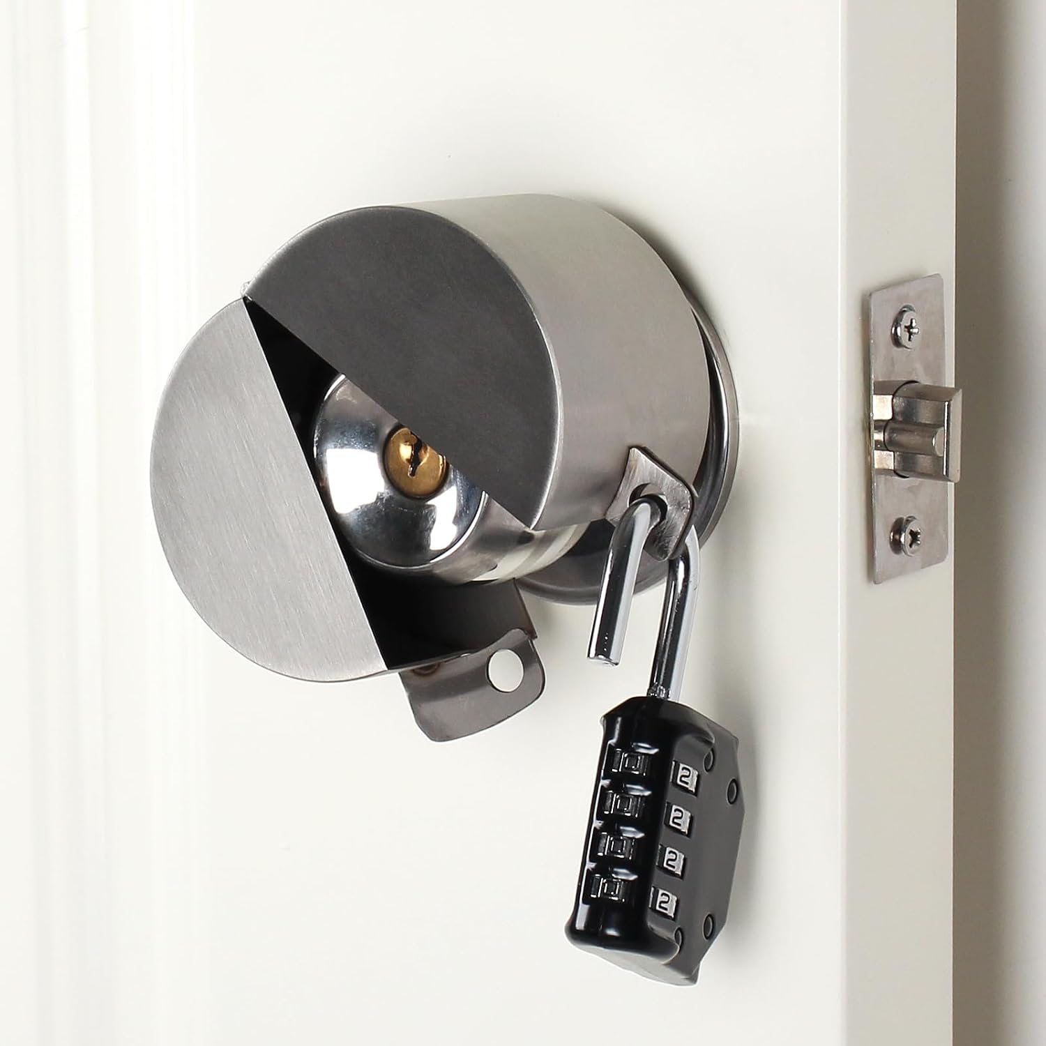 Door Handle Lock, Door Knob Lock Out Device,Cover to Disable The