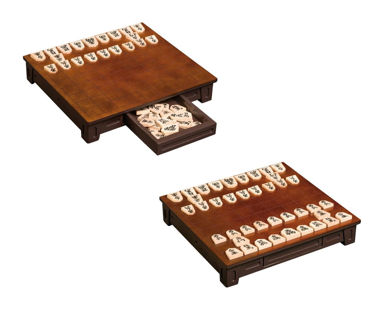 Philos Shogi Set with Raised Wooden Board and Storage Drawer