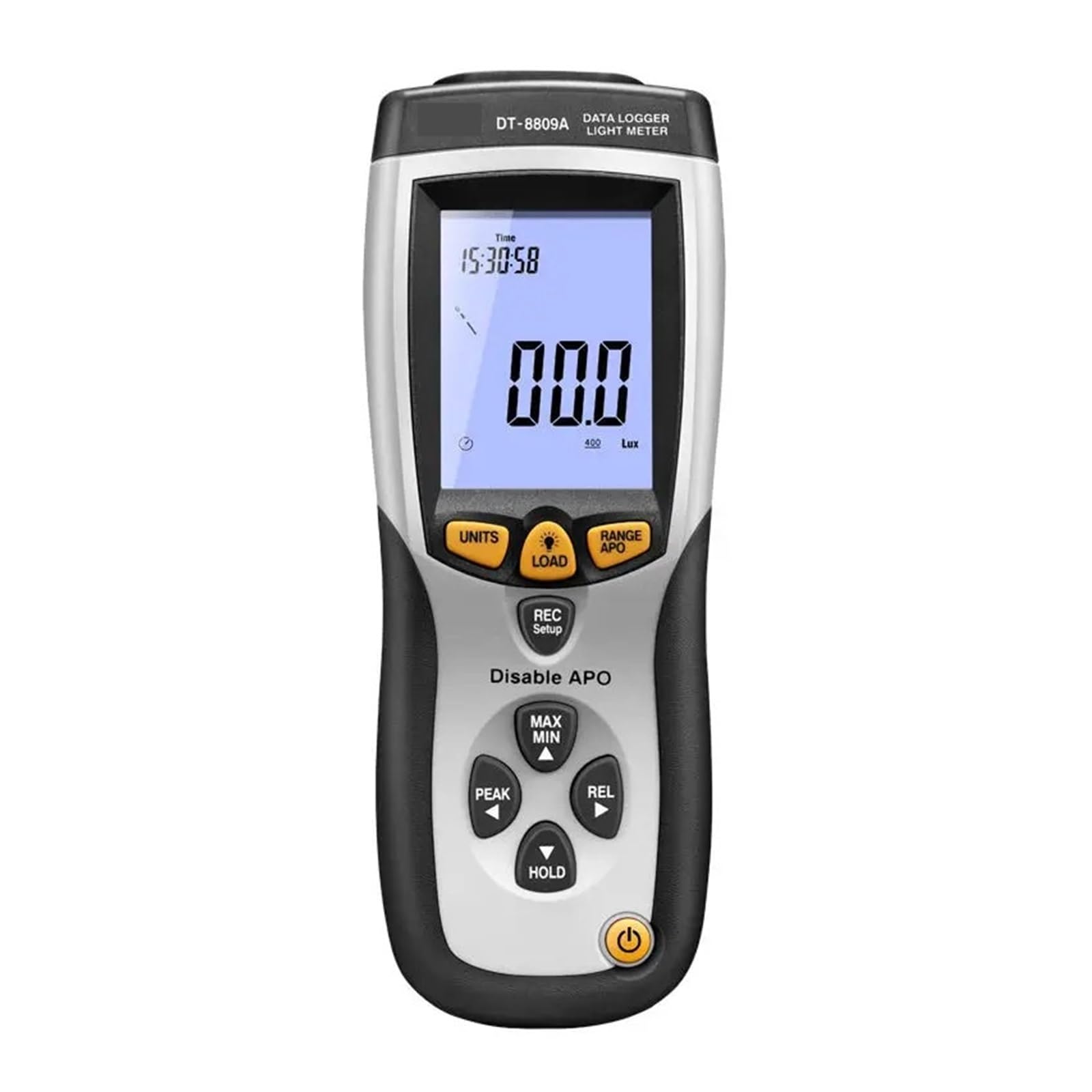 Medidor UVB, Medidor de luz digital profesional DT-8809A Probador brillo LCD alta precisión 400.000 lux