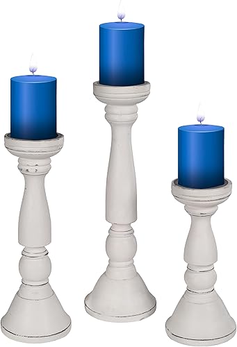 Miniatura 1 de The Wooden Town - pilares decorativos de madera para velas