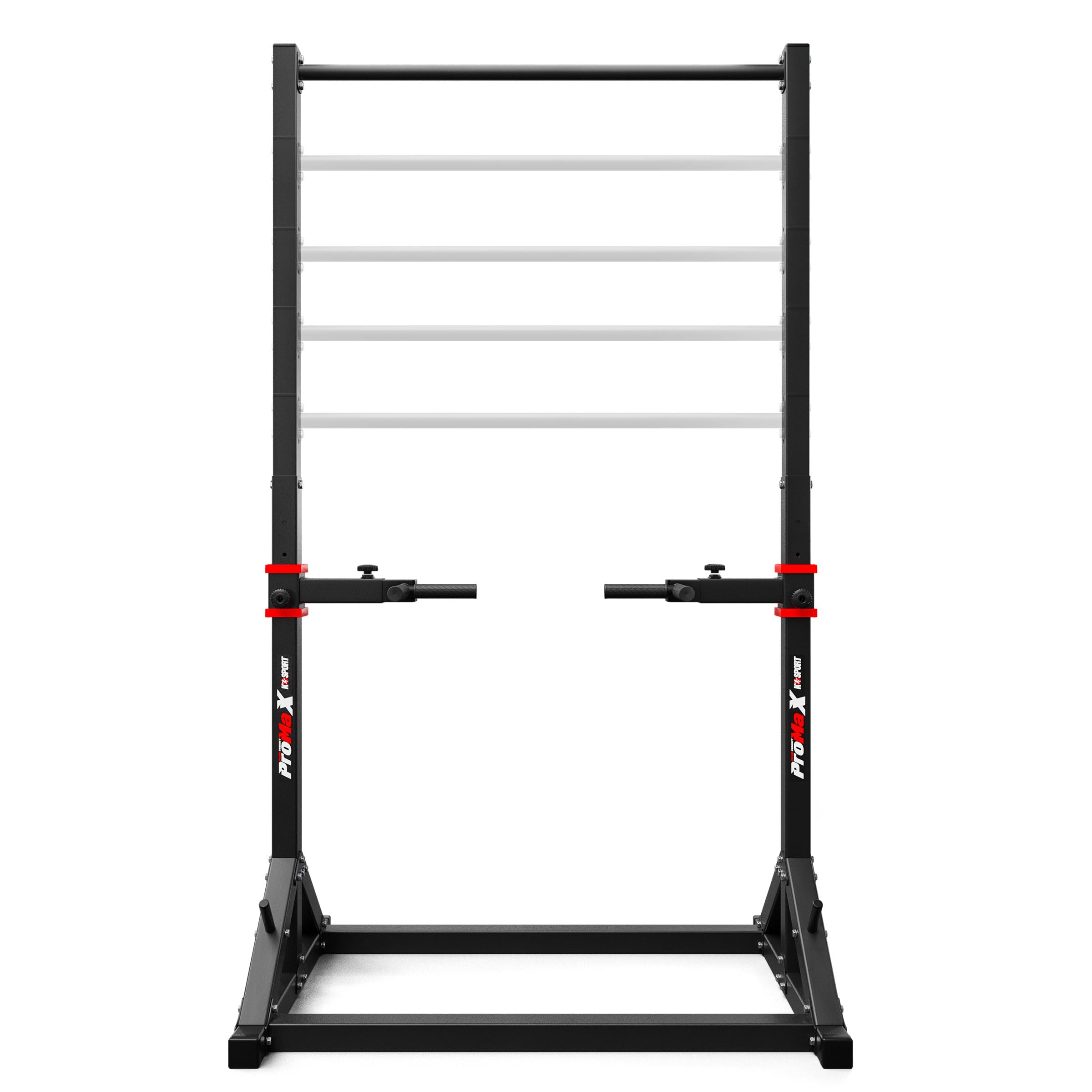 K-Sport: Power Tower + Dip Station con una capacità di carico fino a 140kg I Barra multifunzione trazioni e impugnature per flessioni I Pull up station & Dip Bar per allenamento muscolare incl. E-Book