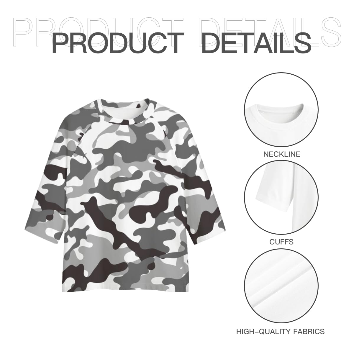 Amazon.co.jp: Tシャツ 迷彩柄 カモフラージュ 黒白 半袖 メンズ