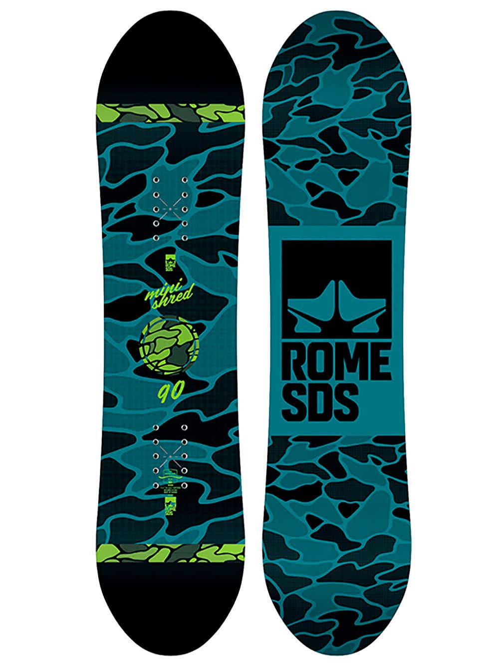 Rome SnowboardsMonished Snowboard, Black, 90
