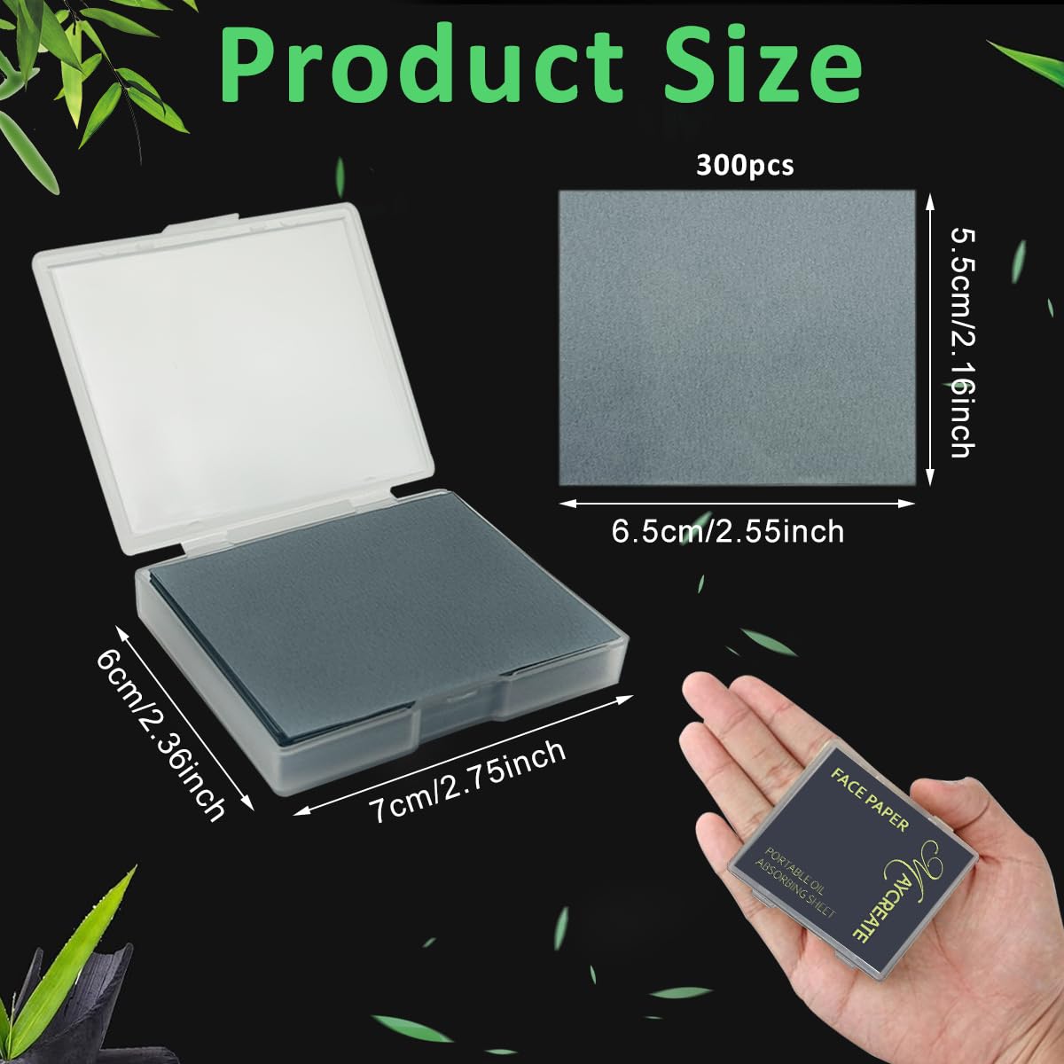 MAYCREATE® 300pcs Face Blotting Paper for Oily Skin, Women Oil Blotting Sheets for Face, Natural Linen Tissue Oil Paper for Face, Blotting Paper for Makeup, Blotting Paper for Oily Face - Image 2 thumbnail