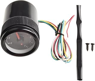 Medidor de 2 LED RPM 52mm Tacómetro Calibre 08000 RPM 12V para uso automotriz