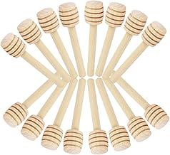 Luxshiny 20 Pçs Mini Palitos De Café De Madeira De Mel Colher De Mistura Dispensador De Mel Colher Colher De Mel Dipper Bastão De Garoa De Mel Portátil Dippers De Mel Bastões De Mel Para