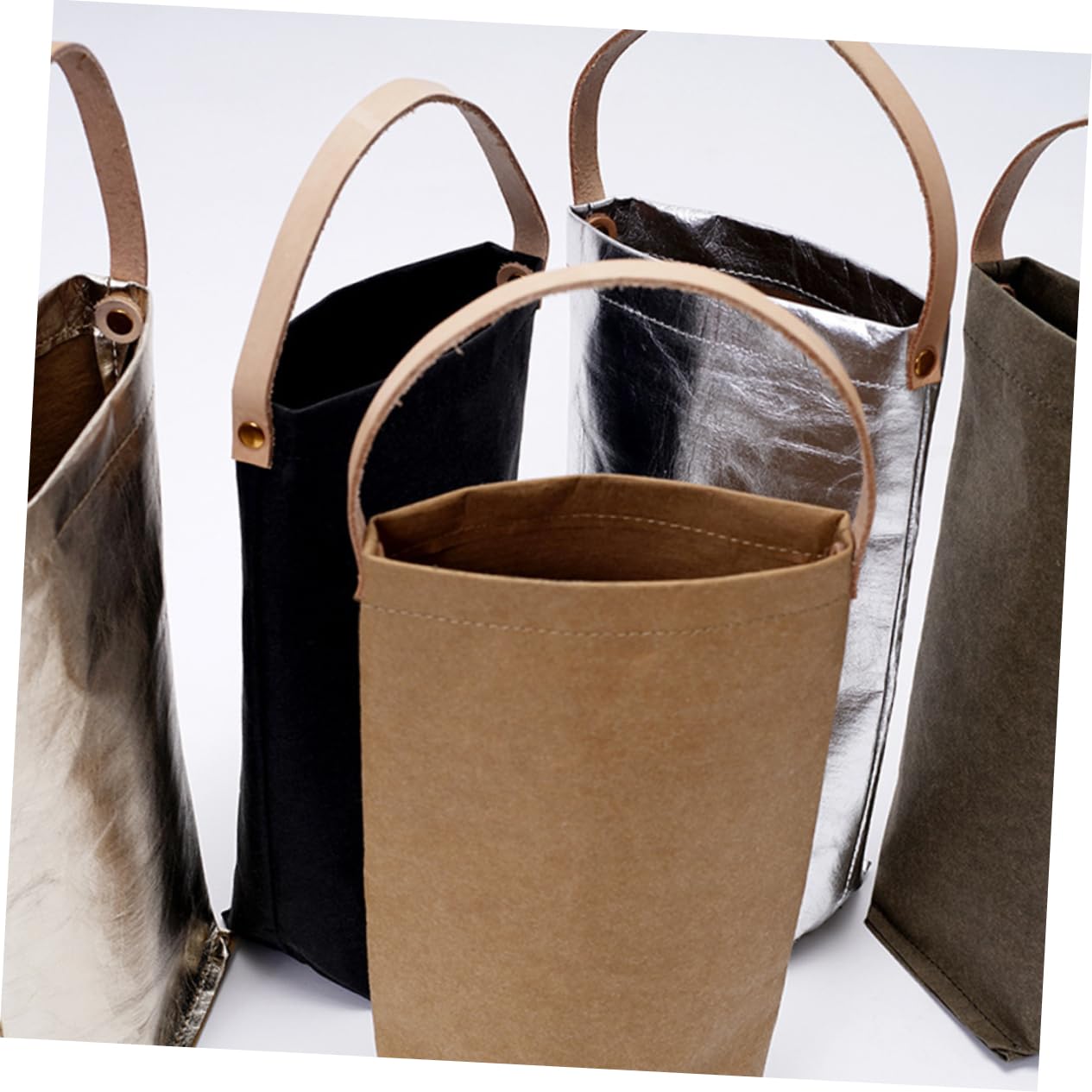TOPBATHY 3 Piezas portabotellas Sepia Bolsos de Fiesta Bags Bolsas de Galletas Bolsas para Galletas Bolsa de Papel Kraft Bolsas de de Vino Bolsa de Bolso de Vino Tinto
