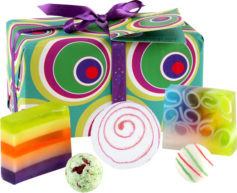 Bomb Cosmetics Funkadelic Handmade Wrapped Bath & Body Gift Pack [Contains 5-Pieces], 420g Multicolor
