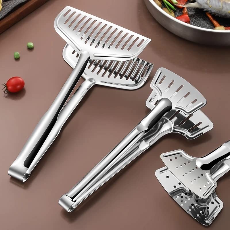 ACiyD Küchenzange Grillzange Edelstahl Haushaltszange Bratfisch Gegrillte Fischzange Steak Bratzange Küchenwerkzeuge Grillzange (Color : A) (A)