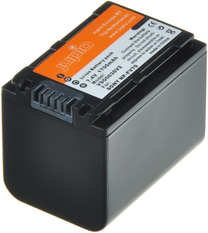 Jupio Digital Camcorder Replacement Battery for Sony NP-FV70, Grey (VSO0030V2)