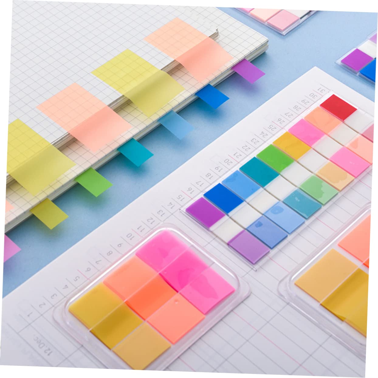 NUOBESTY 4500stücke Haftstreifen Index Tabs Fluoreszierende Klebezettel Für Seitenmarkierung Klassifizierung Und Notizen Geeignet Für Schule Büro Und Zuhause
