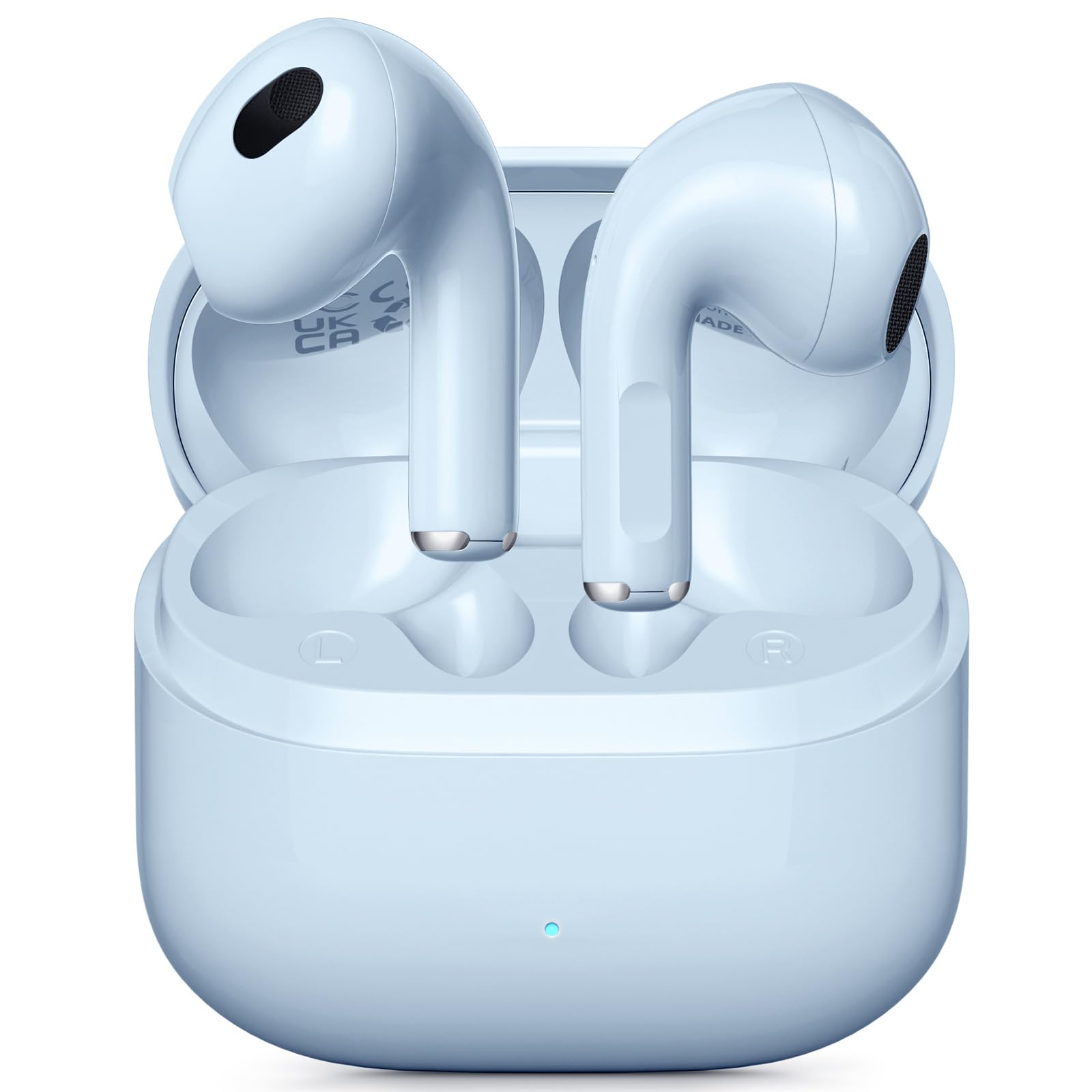 CiciloudWireless Bluetooth Headphones, 5.3 In-Ear Bluetooth Headphones with HD Sound Microphone Hi-Fi Stereo, Waterproof Bluetooth Earphones IP7, 46H Playback, for iOS and Android