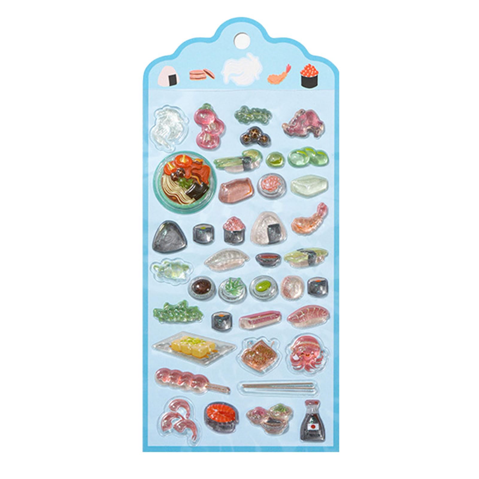 Kalttoy Ingredients Sturdy Pvc Decorative Sticker Featuring Japanese Cuisine For Craft Journal Sticker