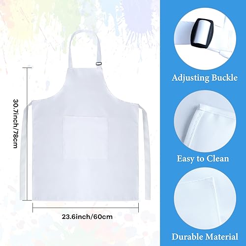 Miniatura 3 de Kyson Disfraz de artista para adultos, 8 piezas, pintor, Halloween, vestido con boina, delantal, paleta, pinceles, aretes, bandana y barba