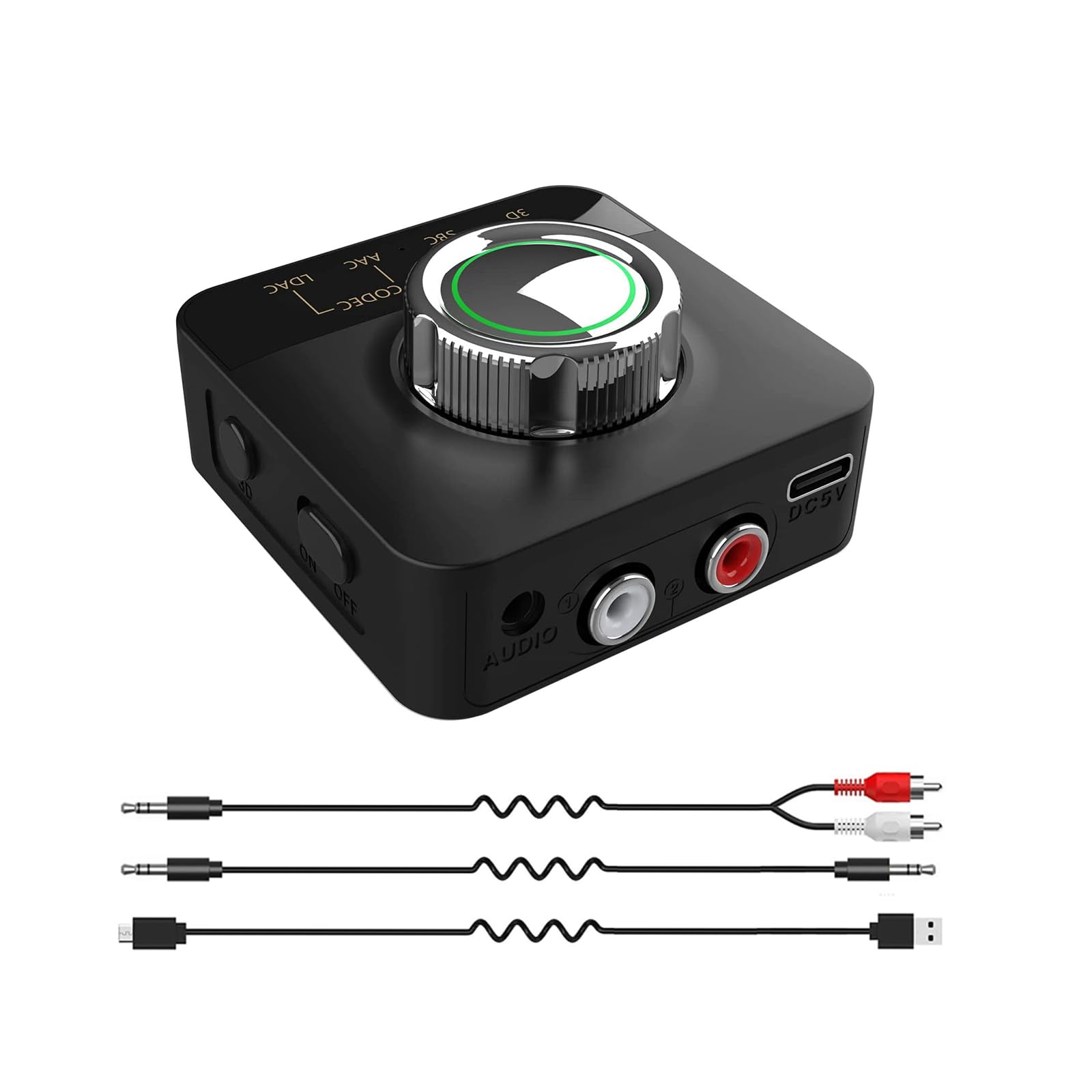 eppfun Bluetooth Audio Receiver, with LDAC/APTX Low Latency/APTX HD/AAC/SBC, Wireless RCA Audio Adapter with 3.5mm Jack/RCA Out for Hi Res Music Streaming,HiFi Audio,Skeakers, Home Stereo-image-24