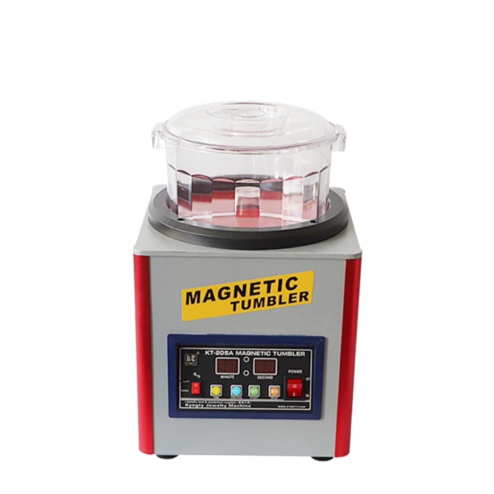 CVFRDD Gemstone Grinding Machine, KT-205A Electro Magnetic Tumbler Jewelry Polisher 2800rpm Capacity Polishing Machine For Gold Silver for Gem Cutting