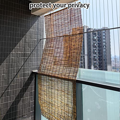 Nurbal Blinds Roll Up Blinds Shade Natural Reed Blinds Bamboo With Lifter, Anti-Uv Waterproof Sun Protection, Breathable, Privacy, Outdoor Blinds For Porch Reed Curtains #TOP4