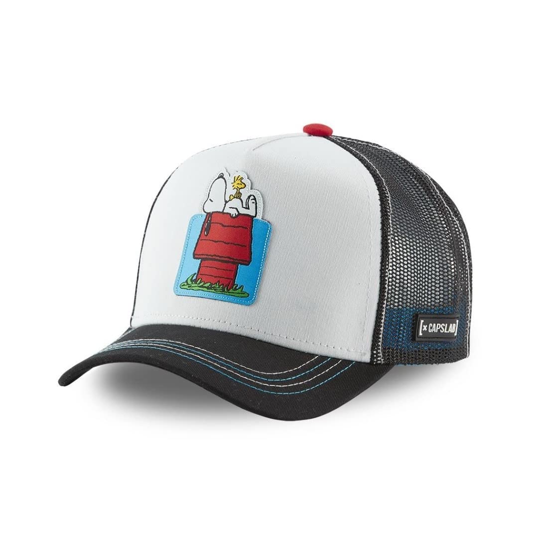 CapslabSnoopy The Peanuts White Black Trucker Cap