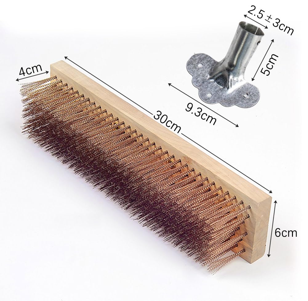 Scopa Metallica Per Giardino - 2 Pezzi, Con Setole In Acciaio, Per Pulizie Ostinate - Foto 14