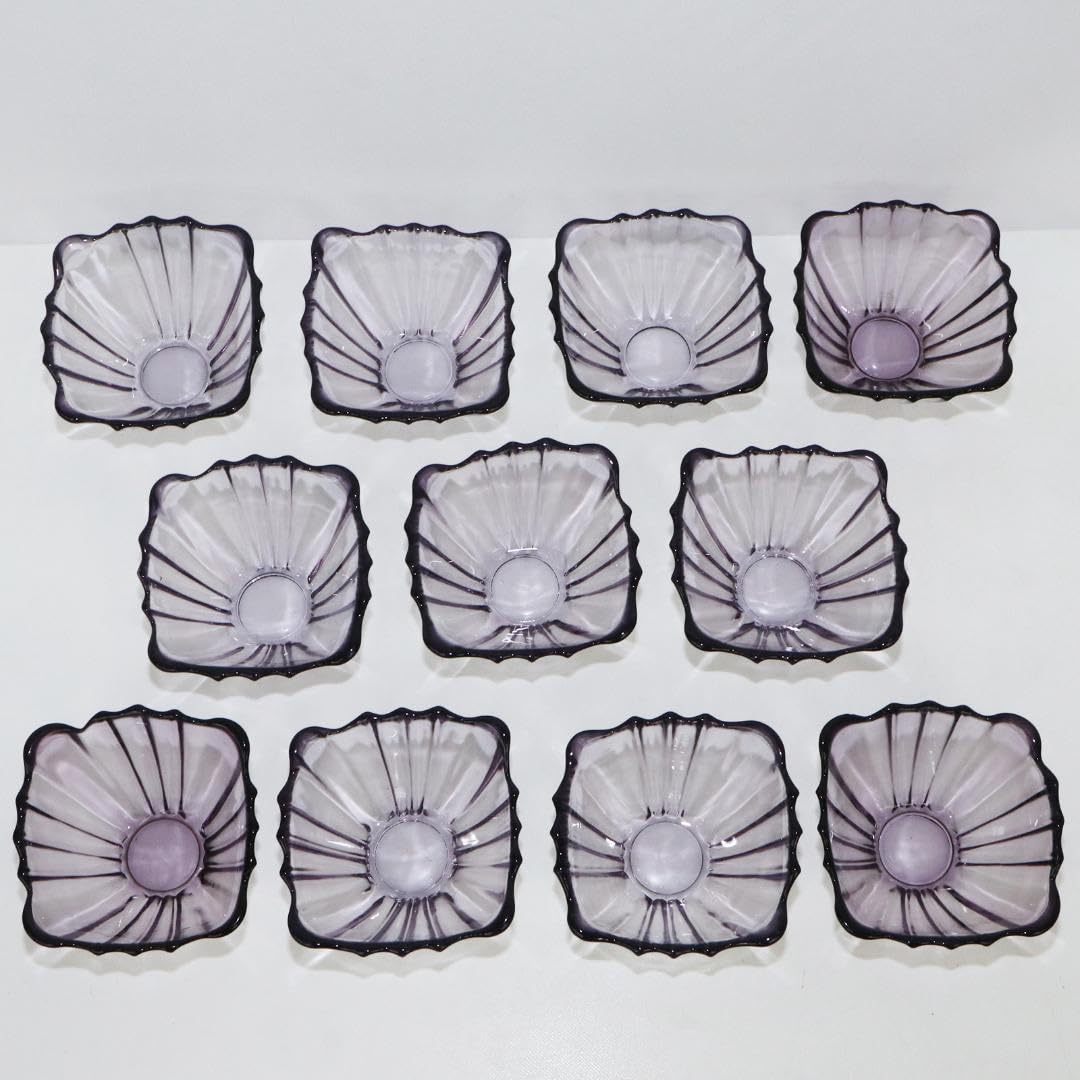 Amazon.co.jp: アンティーク ウランガラス カップ 小鉢 11客