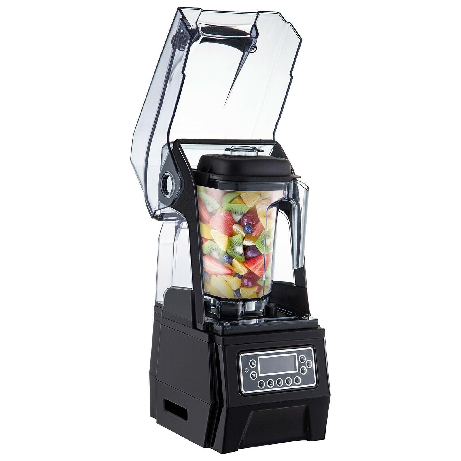 Blender handlowy 1500 W 1,5 l Robot kuchenny Mikser Wyciskarka do smoothie Kruszarka do lodu Mają dźwiękoszczelną konstrukcję Dla początkujących DIY(Wit)