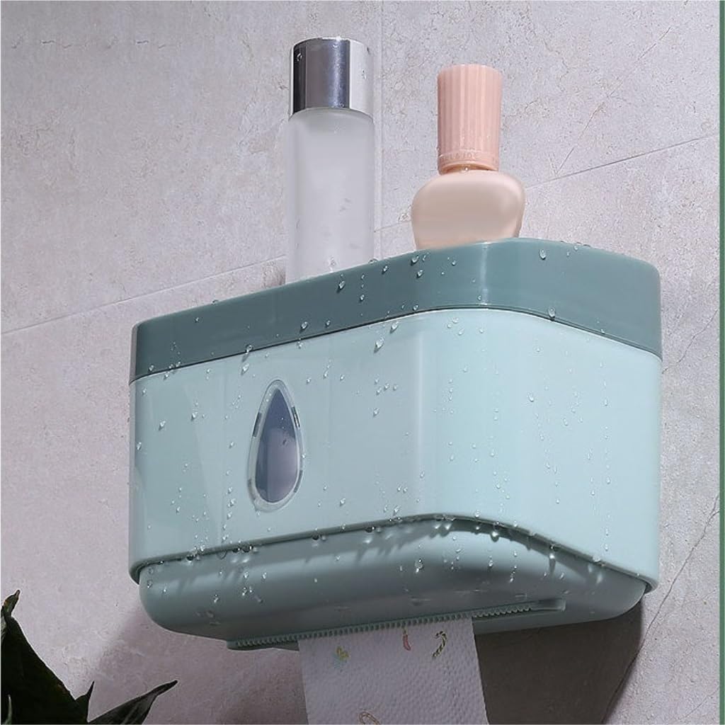 Tissue Box Cover Rectangular Minimalist Tissue Box Living Room Bedroom Dining Room Bathroom Office Punch-Free Shelf Storage Box for Bathroom Or Kitchen (Color : D, Size : One Size)