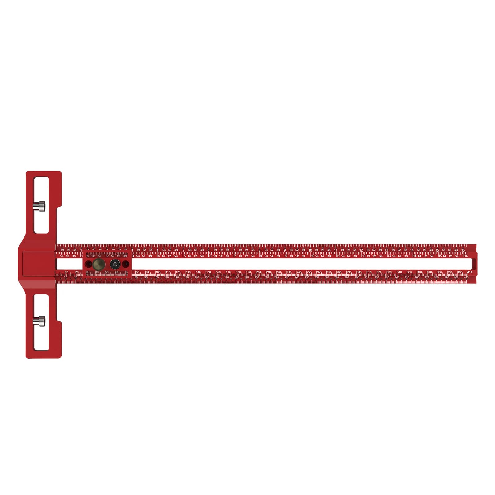 Righello per la lavorazione del legno tipo T, 40,6 cm, per lavori di falegnameria, layout e strumenti di misurazione (40,6 cm)