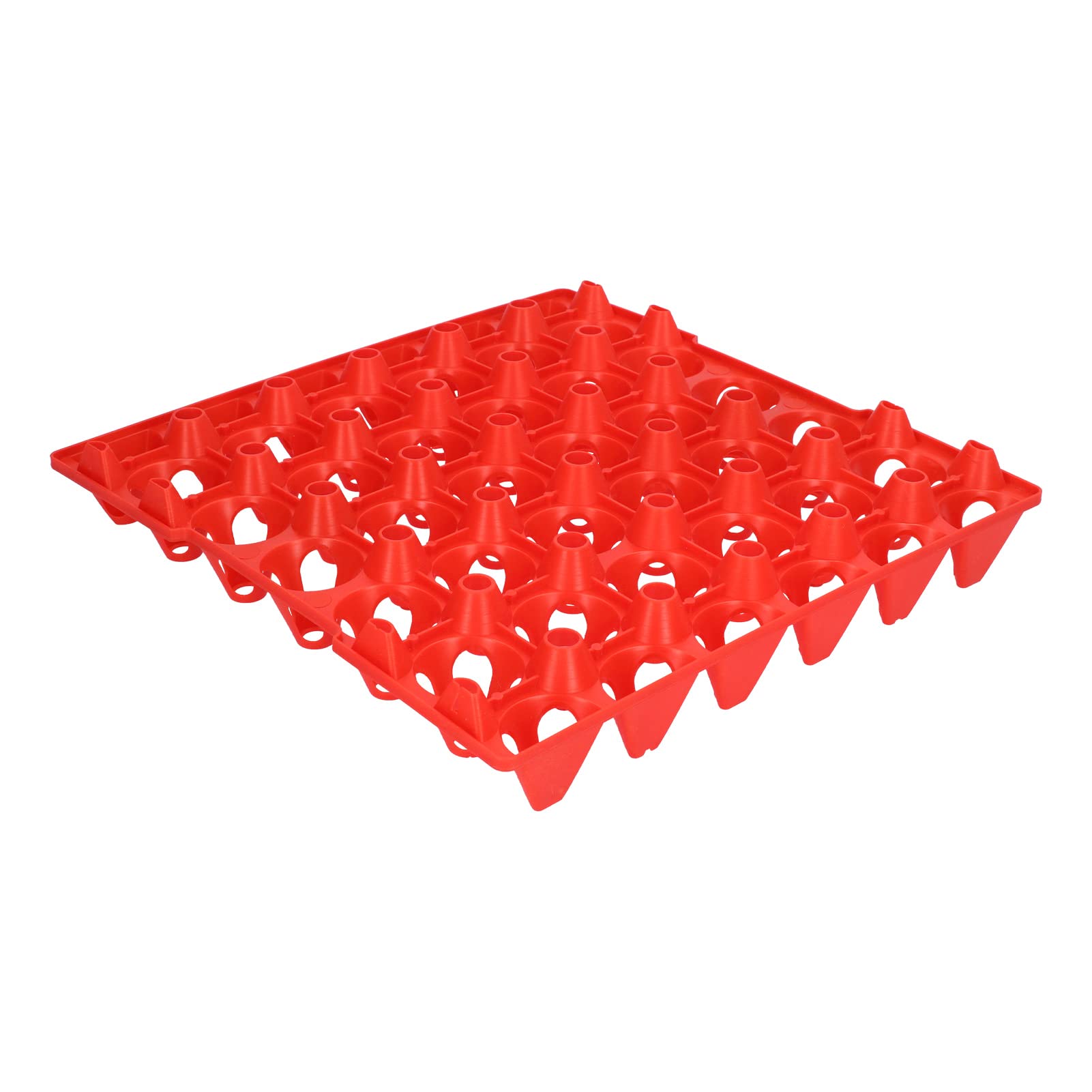Confezione da 5 vassoi in plastica per uova, 30 celle, per conservazione, trasporto, forniture per la casa e l'azienda agricola (rosso)