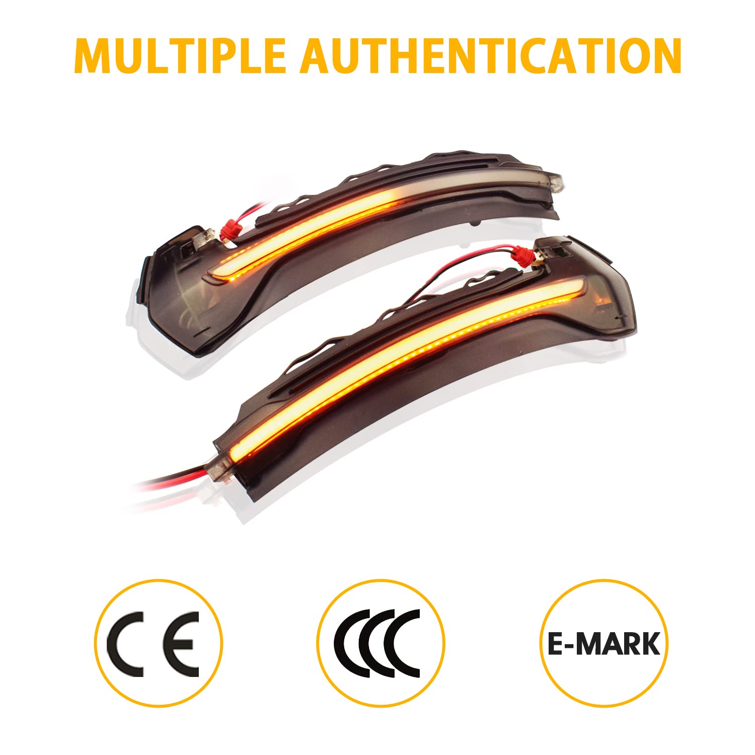 Indicatori di Direzione a LED dinamici, Una Coppia di Indicatori di Direzione per Specchietti Retrovisori laterali Ambra Per Au-di A3 8V, S3 8V, RS3 8VA 2013-2020, 2 Pezzi