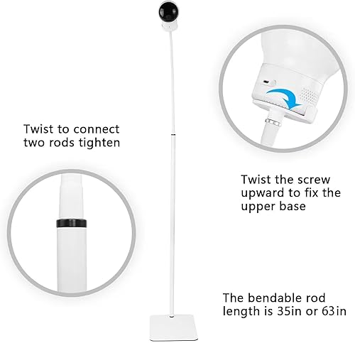 Miniatura 3 de HOLACA Soporte de piso de 35 pulgadas o 63 pulgadas para Hellobaby, Infant Optics DXR-88 Pro, eufy, VavaHipp y Nooie Baby Monitor, Owlet y Motorola