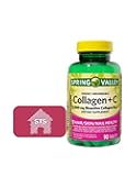 Spring Valley Collagen + C 2,500 mg Bioactive Collagen, 90 Count + STS Sticker.