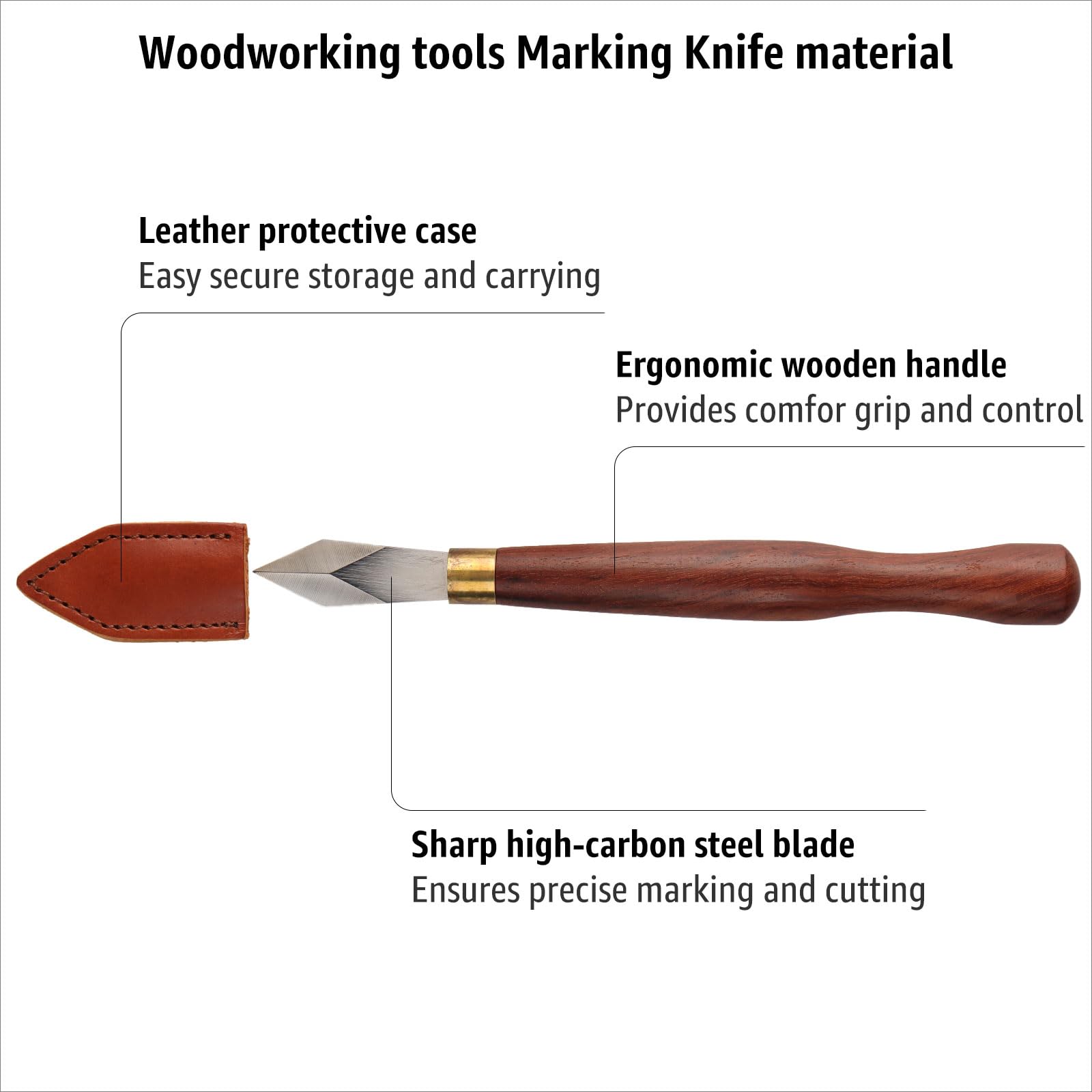 Woodworking Marking Knife, Precision Dovetail Layout Scriber Tool — Amazon image 6