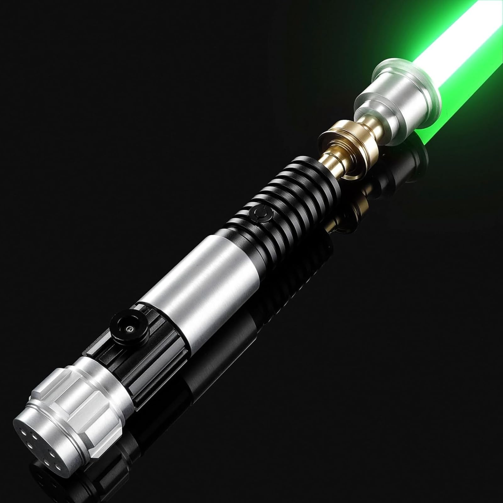 AthlChamp Upgraded APP Control Heavy Dueling Lightsaber for Adults, Motion Control Combat Light Saber, Heavy Metal Hilt & Thick Blade, 16 Sound Effects & Infinite Colour Change (RGB-OBW)