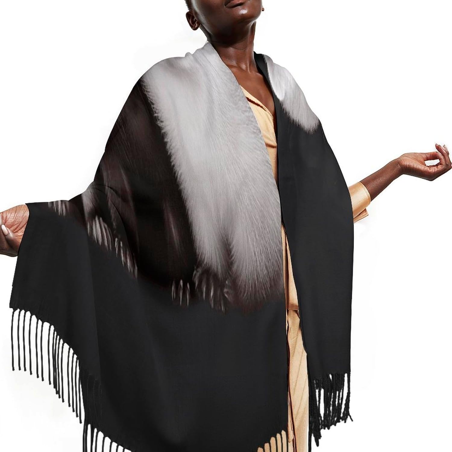 Ferrets Winter Scarf for Women Soft Tassel Scarves Oversized Wraps Long Shawl Cold Weather Thick Blanket Scarfs