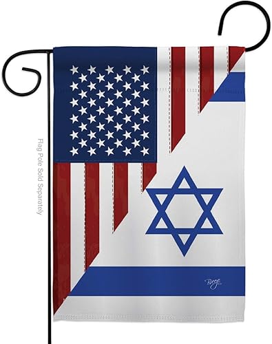 Bandera estadounidense de Israel, bandera estadounidense de la amistad israelí, decoración del hogar, arte pequeño cartel interior patio habitación disponible en Yaxa Peru