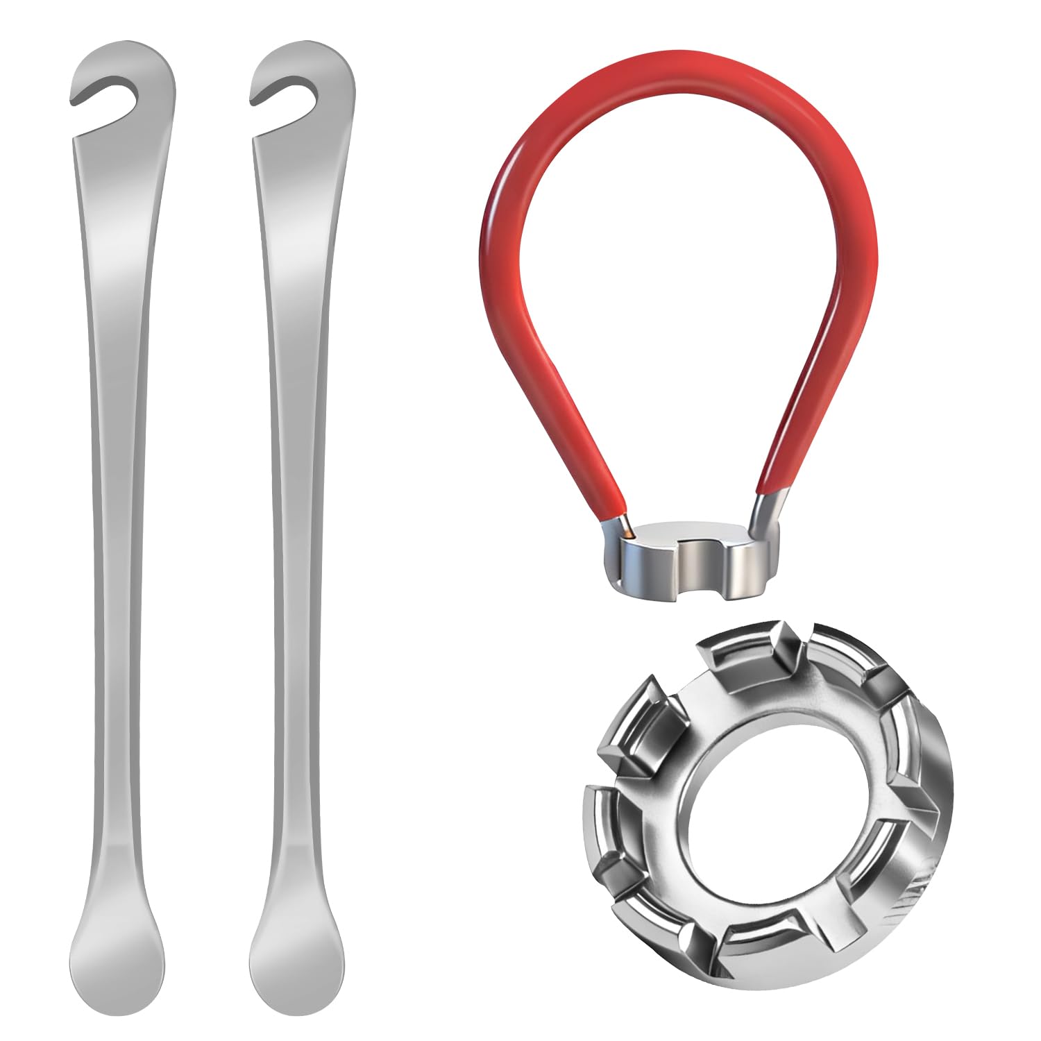 Bicycle Spoke Wrench Tool, 4 Pcs Bike Wheel Truing & Tension Adjustment