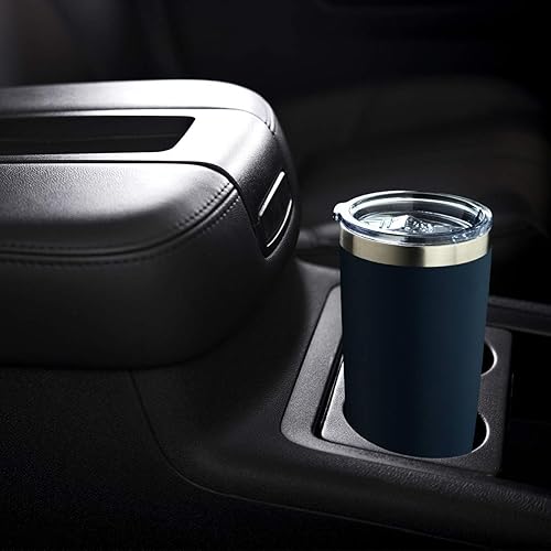 Miniatura 6 de COMOOO Taza de viaje de acero inoxidable de doble pared aislada al vacío de 20 onzas con tapa y pajita, taza de café duradera con recubrimiento de