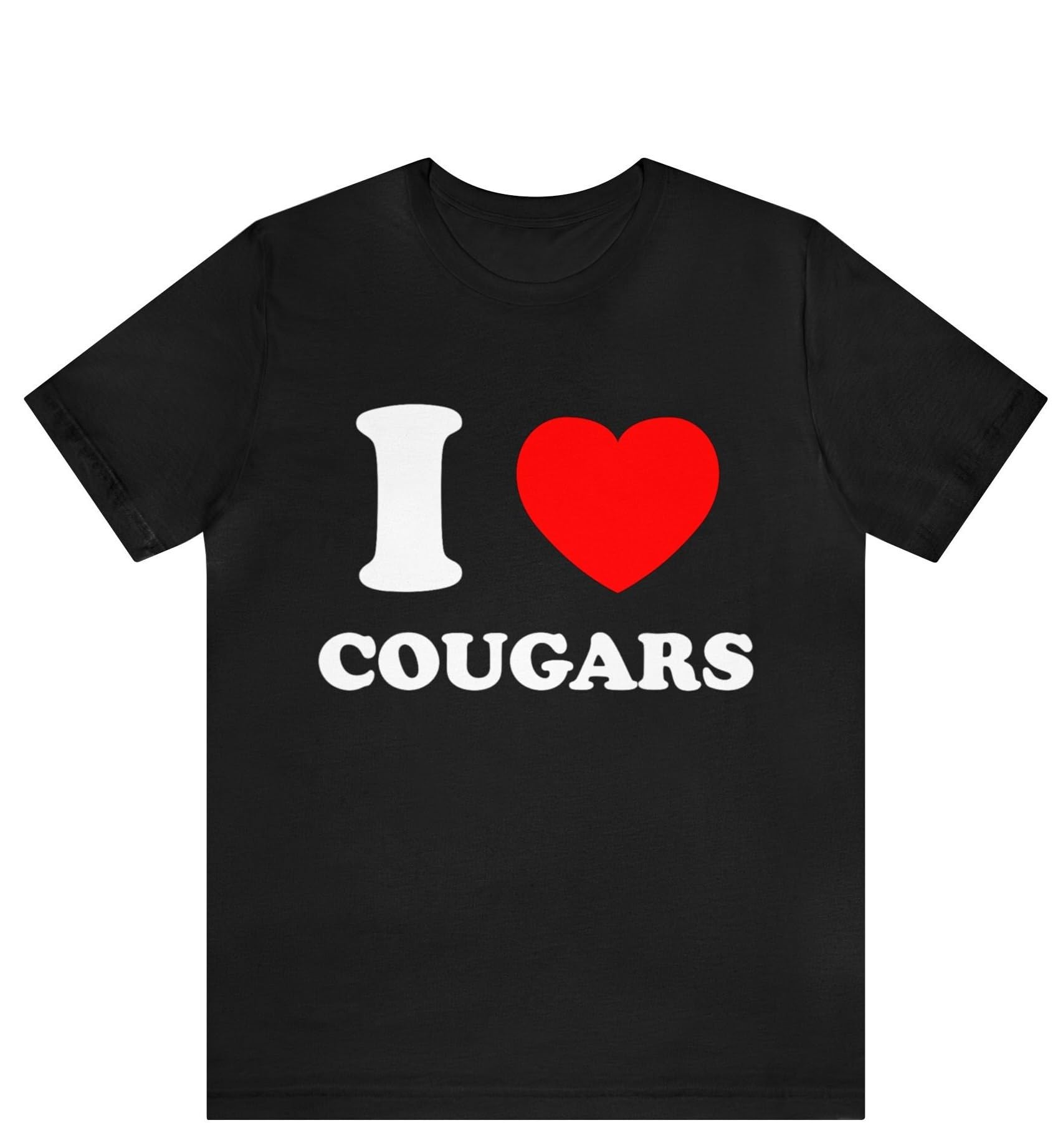 GenericI Love Cougar T-Shirt I Heart Cougar Shirt Funny Mens Cougar Shirt Courgar Tee Funny I Heart Cougar Tee Birthday Gift