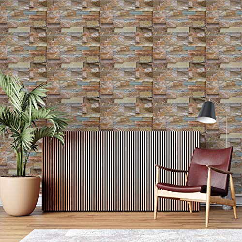 Image of DWELLSINDIA Bricks Self Adhesive Wallpaper Waterproof, Scratch Resistant, Laminated 41x244 CM