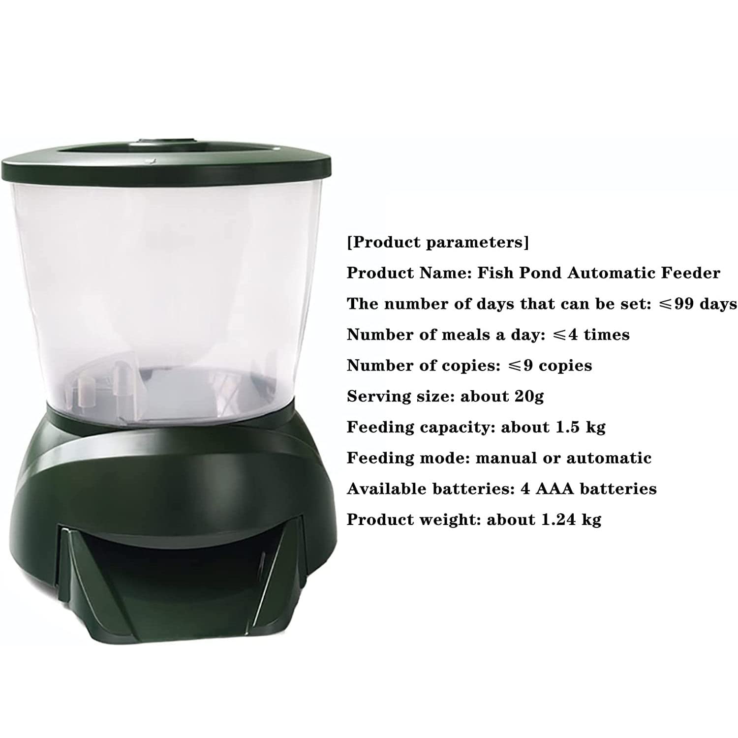 Distributore Automatico Di Mangime Per Pesci Sigillato E Anti Umidità | Timer Programmabile, Capacità 500 Ml, Installazione A Parete