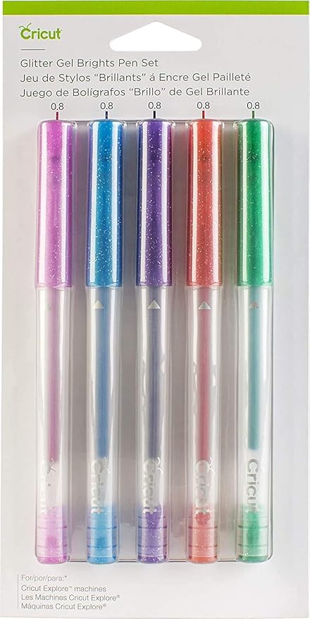 Cricut Lot de stylos à encre gel à paillettes Taille M