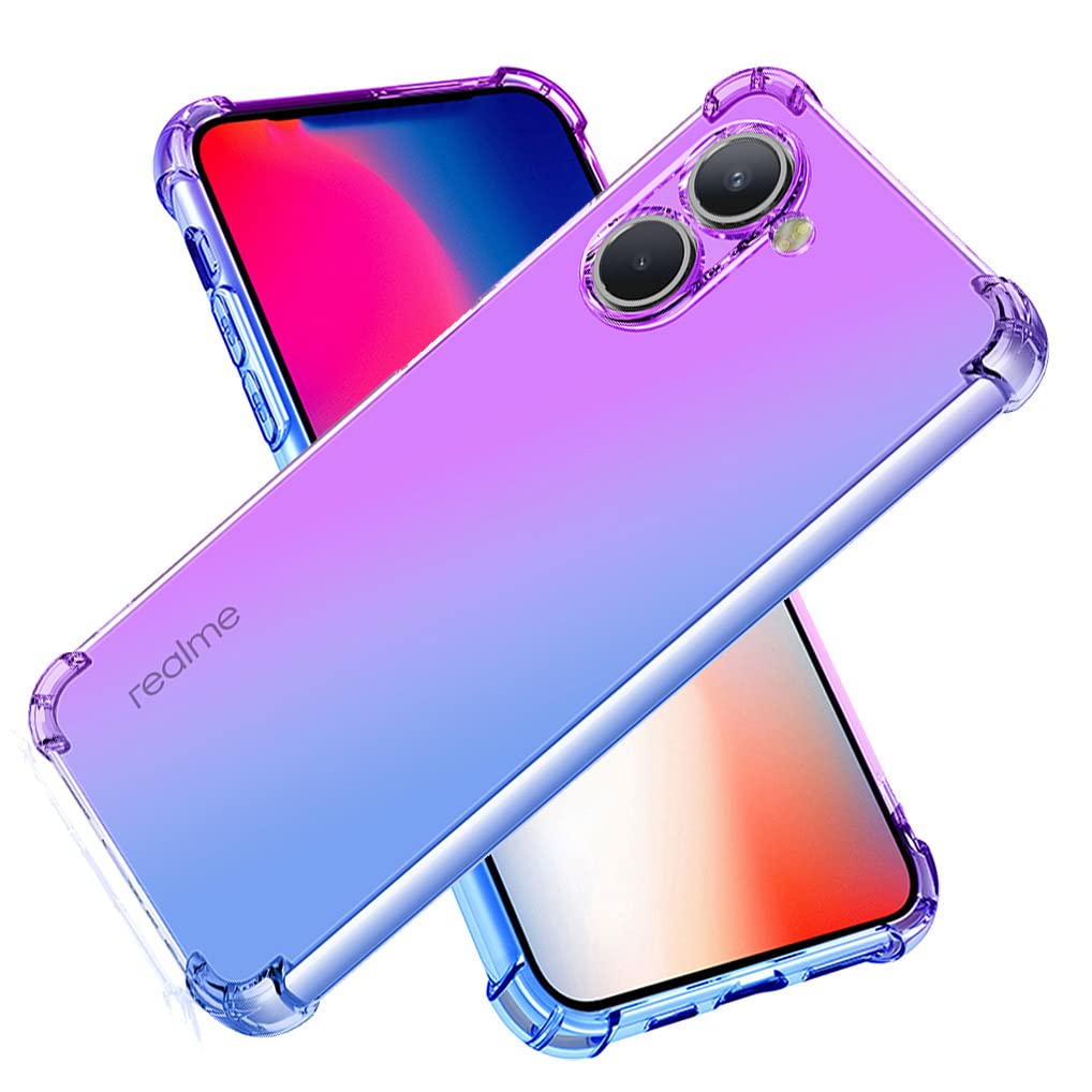 Custodia Realme C33 Mixroom - Cover Custodia Case In TPU Silicone Morbida Sfondo Trasparente Per Realme C33 Fantasia Farfalle E Fiori Colorati U327 Custodia Protettiva Antiurto
