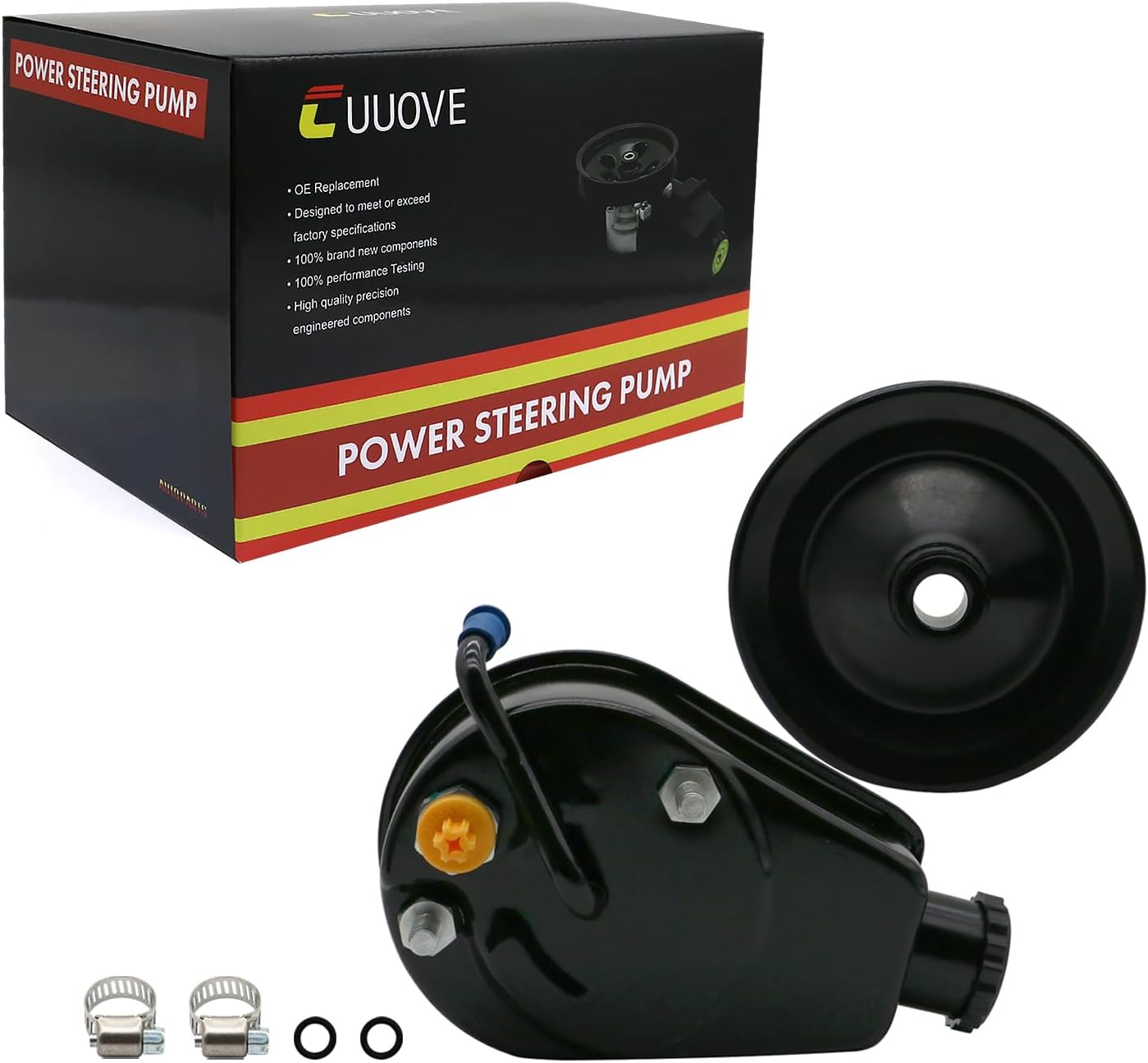 Power Steering Pump with Reservoir Pulley Assembly Fits for 2001-94 Dodge Ram 1500, 02-94 Ram 2500, 09-99 Ram 3500 Van, 03-99 Ram 1500 Van, Ram 2500, 98-97 B3500, 97-94 Ram 3500, 98-97 B1500, 20-7953